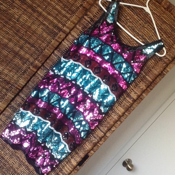 Vintage Sequin Party Dress - Picture 2 of 8